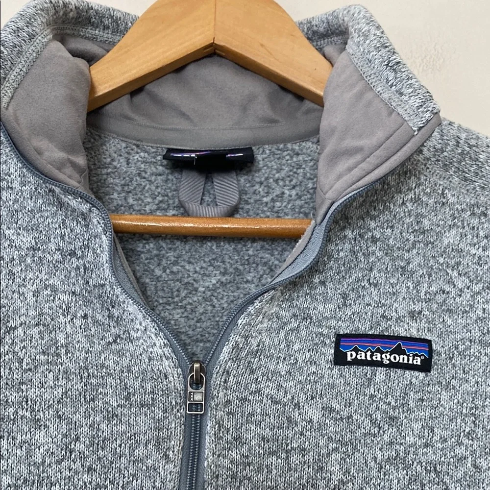 Patagonia Women's Better Sweater Fleece Gray Quarter-Zip Pullover Size M - Picture 3 of 15